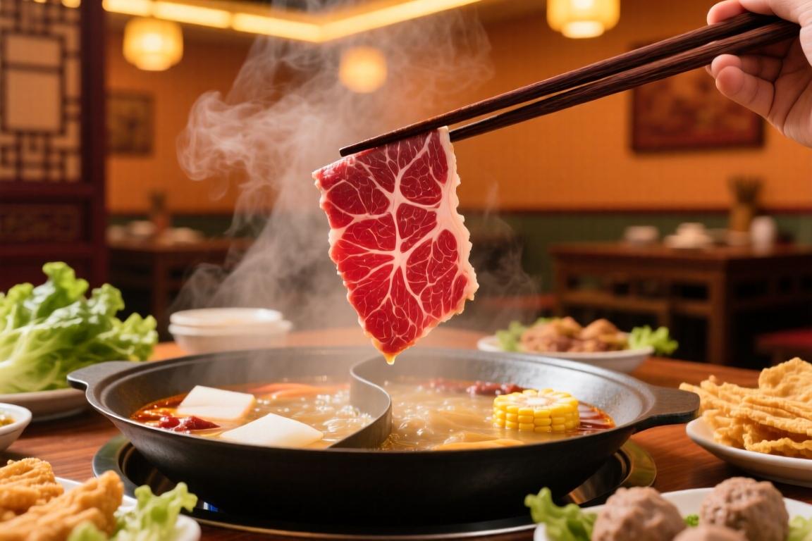 追梦体验潮汕牛肉火锅，不得不说这筷子用的挺溜的！！