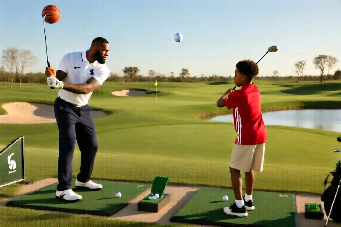 父子球局 詹姆斯布朗尼比拼高尔夫⛳️