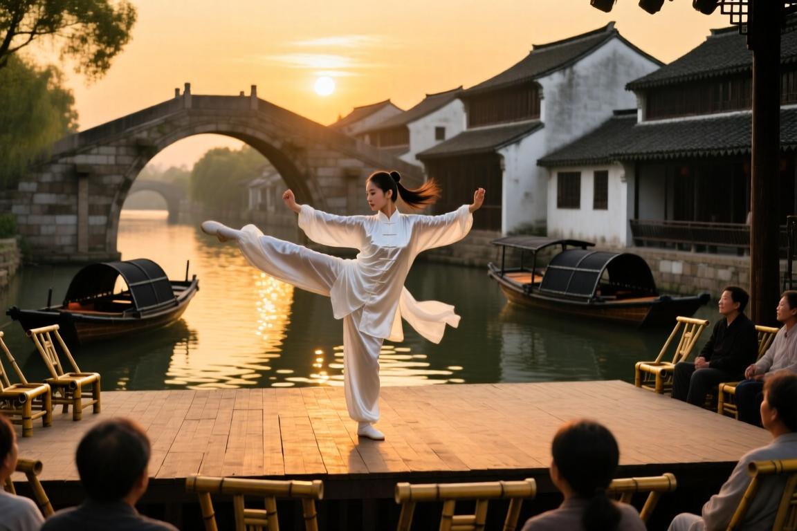 体验中国文化！杰威中国行观看武术表演 乘船体验烟雨江南