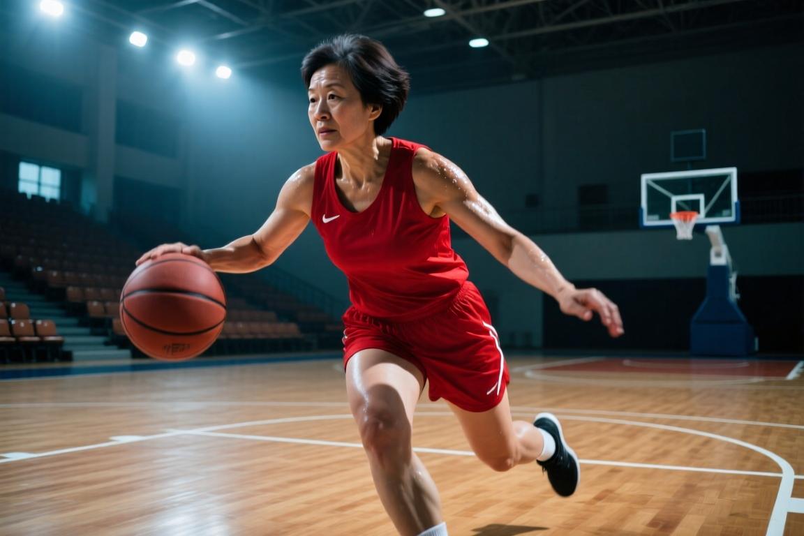 好家伙！这大姐打球水平，一般男人似乎防不住她啊