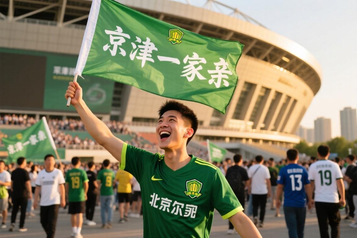 京津一家亲❤！国安博主：国安球迷奔赴天津为津门虎加油助威