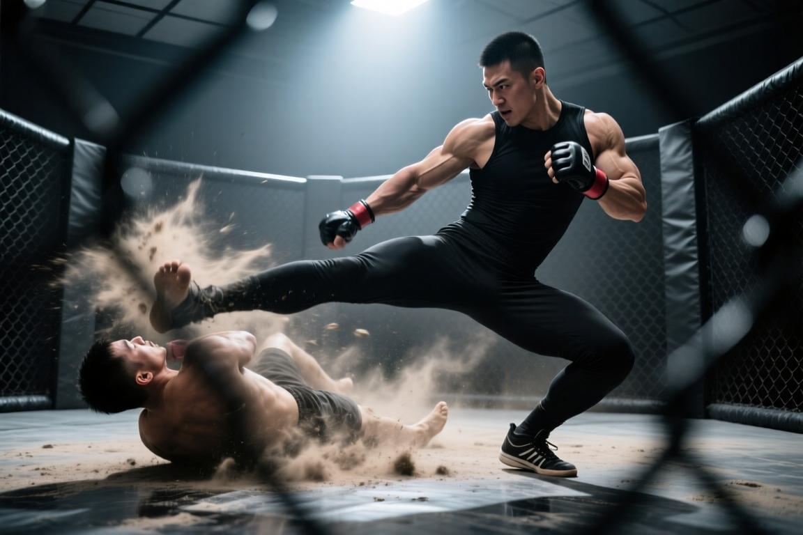 先是扫堂腿，又是踹裆脚！ UFC都禁止的动作，出现在篮球场上？