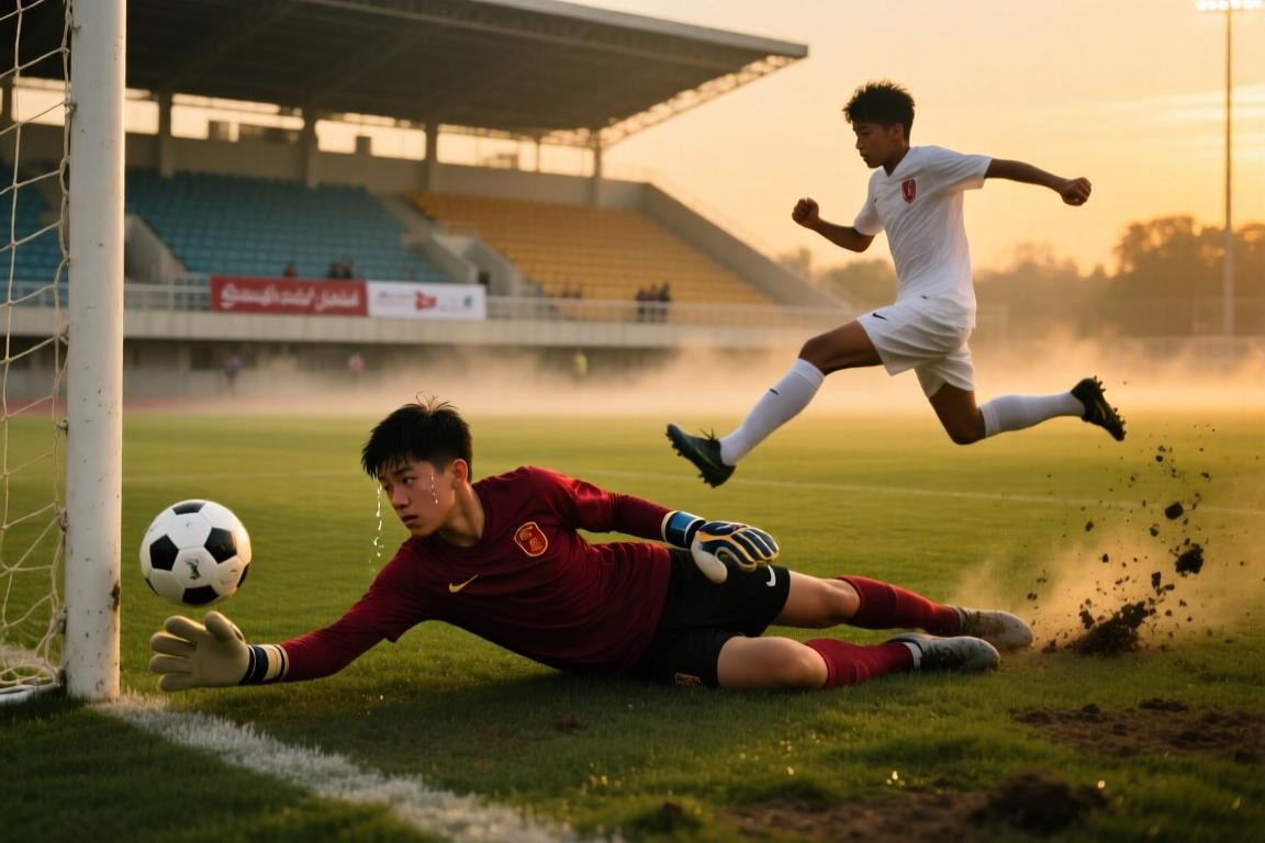 中国U16男足丢球！巴林U17反击破门，门将江宇涵扑救失误！