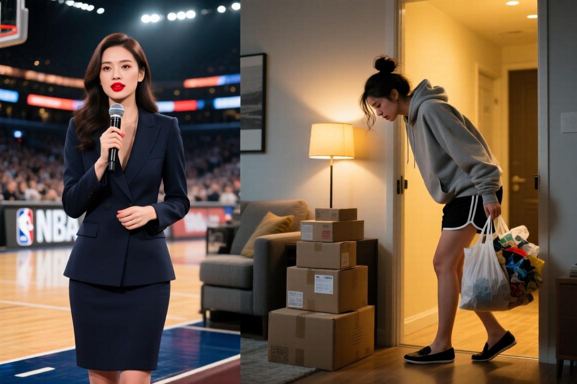 反差大吗？NBA美女主持秋童：下班邋遢关我上班什么事啊？
